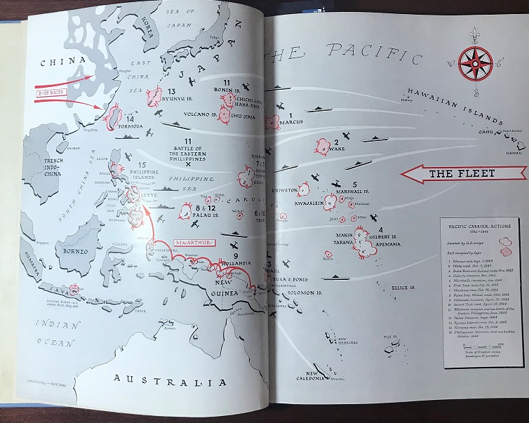 Map of the Pacific Theater from the book, "Carrier War."