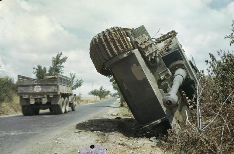 German Wreckage on the retreat from Rome 18 June 1944