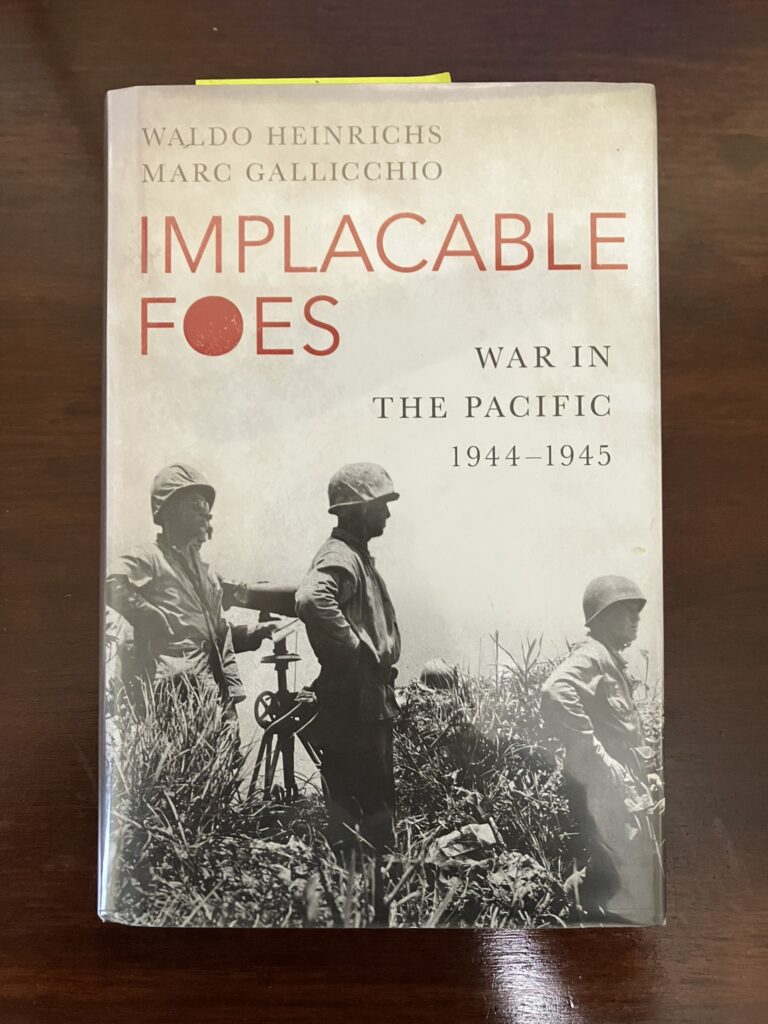 Cover of the book, "Implacable Foes."