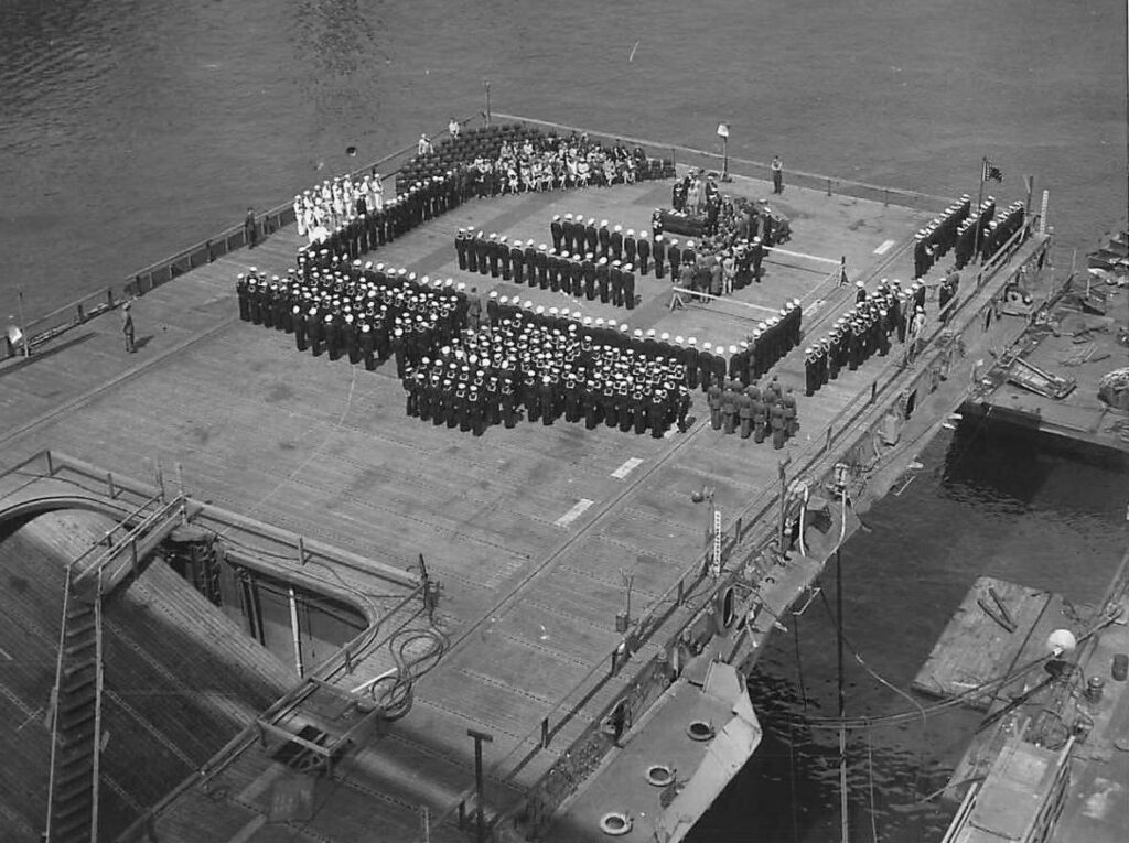 May 21, 1945 Awards Ceremony on board USS Franklin