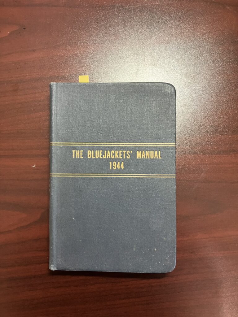 The cover of The BlueJackets' Manual 1944.