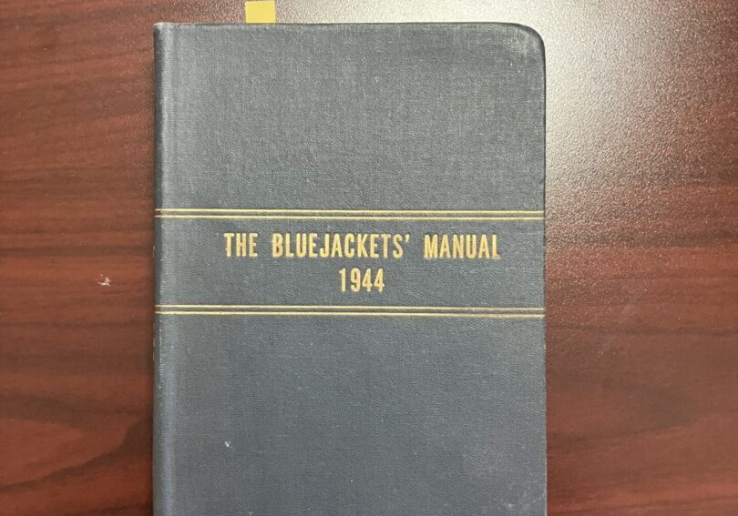 The cover of The BlueJackets' Manual 1944.