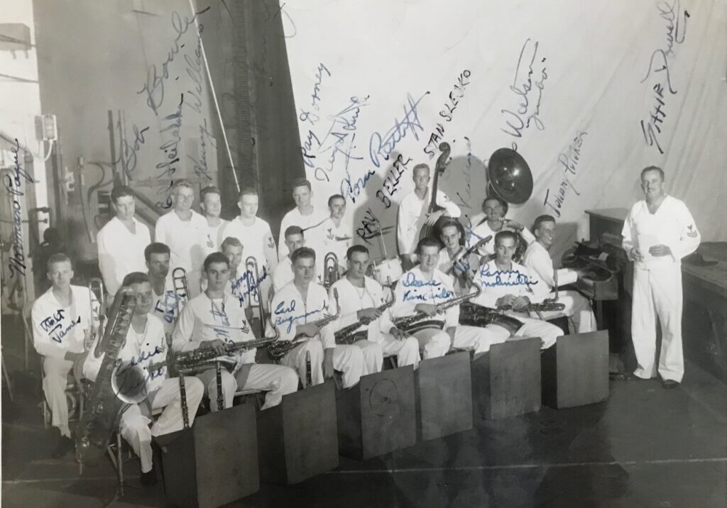 USS Franklin Band, The Flattoppers, taken late 1944, courtesy of Dean Slejko.