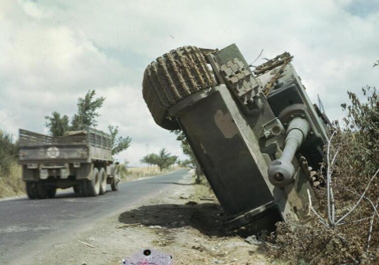 German Wreckage on the retreat from Rome 18 June 1944